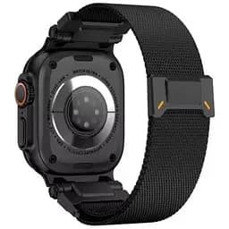 Металевий ремінець CasePro Milanese Titanium Color Band Black для Apple Watch 49мм/46мм/45мм/44мм