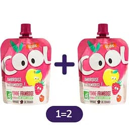 Набір: Органічне пюре Vitabio Cool Fruits з яблуком та малиною 180 г (90 г x 2 шт.)