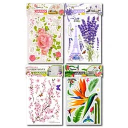 Набор декоративных наклеек, А3 Цветы
