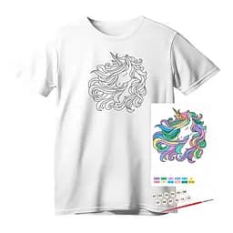 Футболка-розмальовка, Unicorn , бавовна 100%, розмір S, ROSA Talent - мініатюра 1