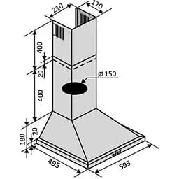 Витяжка Ventolux Lido 60 WH (700) - мініатюра 6