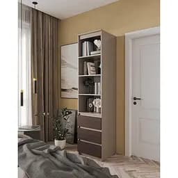 Пенал открытый с шухлядами Moreli T-219 500x2117x498 мм Капучино/Венге магия (mo-t219-capuch-venge)