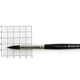 Пензель білка кругла Classic 3049R № 7 коротка ручка Kolos