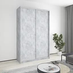 Шкаф-купе двухдверный MebelStar Комбо AL 2ДСП 150x60x240 см Бетон (MBS-4084)