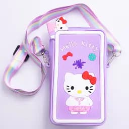 Сумочка-футляр для телефону Yiwu Hello Kitty силіконова на блискавці 17x9x2 см, бузковий HP-55-21V