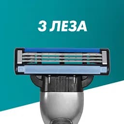 Подарунковий набір: станок для гоління чоловічий Gillette Mach3 з 2 змінними картриджами + гель для душу Old Spice 3-в-1 Whitewater 250 мл - мініатюра 3