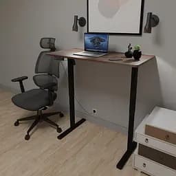 Стіл Mealux PowerDesk Lite Walnut з електрорегулюванням висоти (EVO-201 Lite Walnut /B) - мініатюра 4