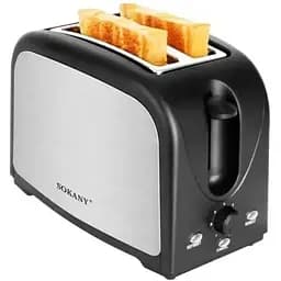 Тостер Sokany HJT-008S 7 ступеней прокаливания на 2 ломтика с подогревом 800 Вт