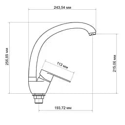 Змішувач для кухні Lidz Tani 008F (k40) LDTAN008FCRM44971 Chrome - мініатюра 2