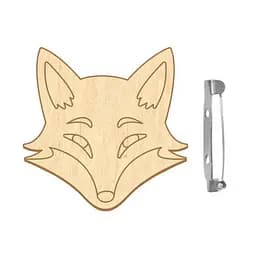 Заготовка броши для окрашивания "Лиса" FDZB-095