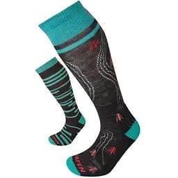 Носки Lorpen S2MWC Ski Mid Women 2 Pack Eco Charcoal/Blue M (1052-6710014 4782 M)