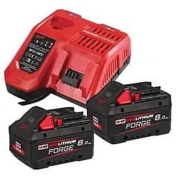 Енергокомплект Li-Ion MILWAUKEE, M18 FORGENRG-802 (ЗУ M12-18FC, 2х8Аг FВ8)