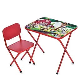 Детский столик складной со стульчиком M 5966-3 красный
