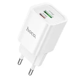 Сетевое зарядное устройство для Hoco C149A Charm PD30W+QC3.0 charger(EU) Белый