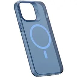 Чохол Vokamo для iPhone 15 захисний з магнітним кільцем блакитний