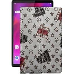 Чехол StatusCASE из экокожи для планшета Lenovo Tab K10 Луи-Витон-белый