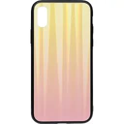 Чохол-накладка Toto Aurora Print Glass Case Apple iPhone XS Max Pink