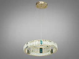 Кришталева світлодіодна LED люстра для високих стель Diasha 81028-500+300G - мініатюра 3
