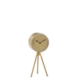 Настільний годинник J-Line металевий золотий (15721)