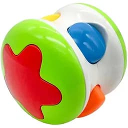 Детская погремушка в ручку Bambi SL84804-3 с пищалкой белая