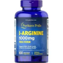 Амінокислота Puritan's Pride L-Arginine 1000 mg, 100 капсул
