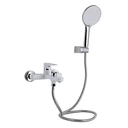 Смеситель для ванны Qtap Jay (c душевым гарнитуром) QTJAY259CRW45553 Chrome/White Белый