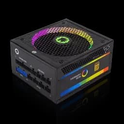 Блок питания 1050 Вт, GameMax RGB1050 PRO, черный, модульный, 80+ золотистый, Active PFC, 14 см с RGB подсветкой, 3xMolex