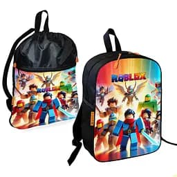 Школьный рюкзак детский Роблокс / Roblox + Сумка для обуви спортивной формы рюкзак-мешок мальчику (01834)