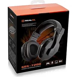 Ігрові навушники REAL-EL GDX-7200 Black (EL124100018) [112550] - мініатюра 8