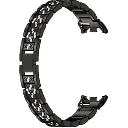 Ремінець DK CDK для Xiaomi Mi Smart Band 10 Metal Band Fitlink Diamond (016444) (black) - мініатюра 2