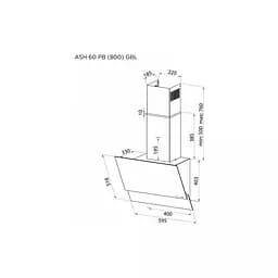 Похильна витяжка Pyramida ASH 60 PB (800) XGBL - мініатюра 9