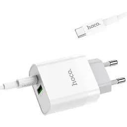 Комплект зарядный набор Hoco C80A Type-C to Type-C cable Rapido 2 порта 1 USB и 1 Type-C
