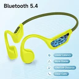 Спортивні кісткові бездротові навушники LOBKIN K21 з Bluetooth 5.4, Open Ear, мікрофоном, IPX5 жовто-коричневі - мініатюра 3