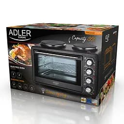 Духовка електрична піч Adler AD 6020 36 л + електроплита 2 конфорками - мініатюра 7