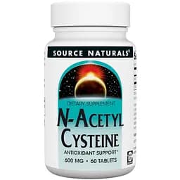 Аминокислота Source Naturals N-Acetyl Cysteine 1000 мг 60 таблеток