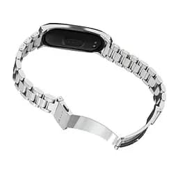 Металевий ремінець Primo Mijobs для фітнес-браслета Xiaomi Mi Smart Band 6 Silver - мініатюра 3