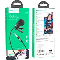 Петличний мікрофон Hoco L14 3.5mm 2m Black [136290] - мініатюра 7