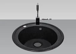 Кухонна мийка Adamant Sun Ø510x200 чорний 2006270043356, Чорний - мініатюра 2