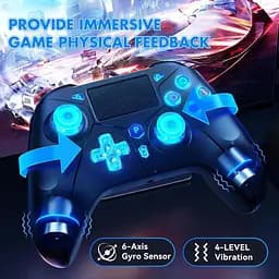 Джойстик PS5 для Playstation 5/PS4/PC з подвійною вібрацією 6-осьовою - мініатюра 5