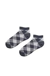 Носки с принтом ромбы короткие бесшовные качественные ORGANIC cotton JILL ANTONY 39-41, Серый