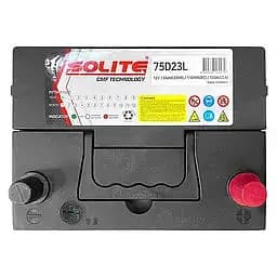 Акумулятор Solite 6СТ-65Ah 75D23L ASIA Ев (-/+) 550CCA 232 x 175 x 225 мм - мініатюра 4