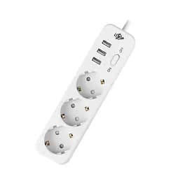 Сетевой фильтр-удлинитель LogicPower PREMIUM LPX3 3 розетки, 3 USB порта, 4m, 2200Вт - мініатюра 1