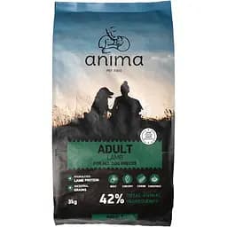 Сухий корм для дорослих собак Anima ягнятина з рисом 3 кг