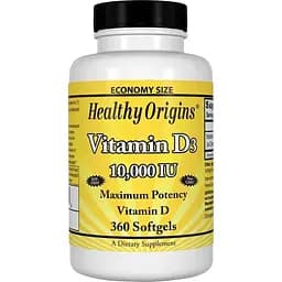 Вітаміни та мінерали Healthy Origins Vitamin D3 10000 UI, 360 капсул