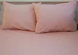 Простирадло на резинці з наволочками Tag Tekstil 180х200х20 Pale Blush - мініатюра 2