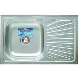 Кухонна мийка Рlatinum 8050 R з нержавіючої сталі 0.7 мм прямокутна 80x50 см полірована (000000559)