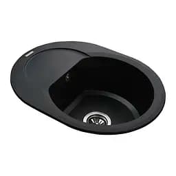 Гранітна мийка Globus Lux Moraine чорний металік 600x470мм-А0001 000022428, Чорний - мініатюра 4