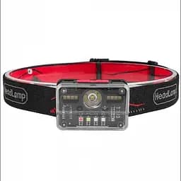 Фонарь налобный аккумуляторный M-006 XPG+8SMD+4SMD с сенсорным управлением красный синий зеленый белый ультрафиолет