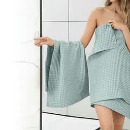 Набір рушників Cosas Cube White & Cube Mint 2 шт. (SetTowel_95-SqWhite_130-SqMint) - мініатюра 10