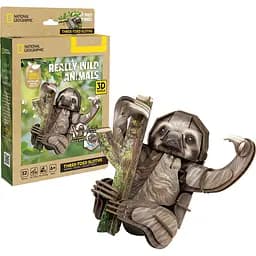 Трехмерная головоломка-конструктор CubicFun National Geographic Дикие животные Ленивец 52 элемента (DS1175h)